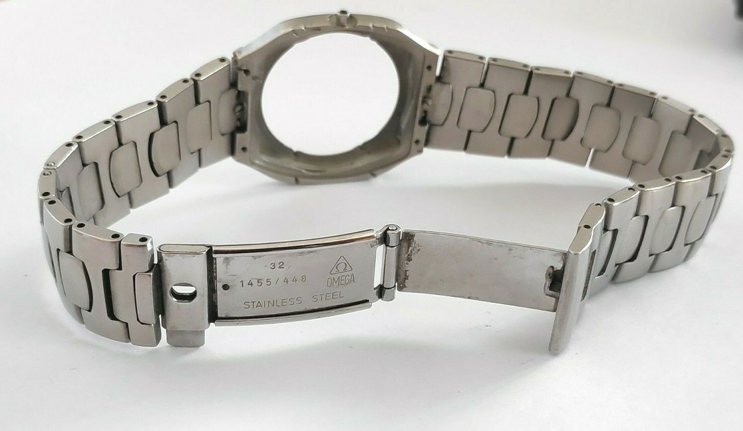 VINTAGE OMEGA 1455/448 SEAMASTER BRACELET&CASE PARTSRARE