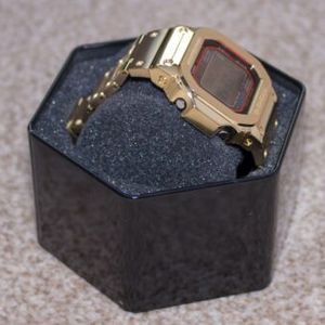 Casio G Shock Gw M5610 1er Full Metal Bezel And Bracelet Gold Watchcharts