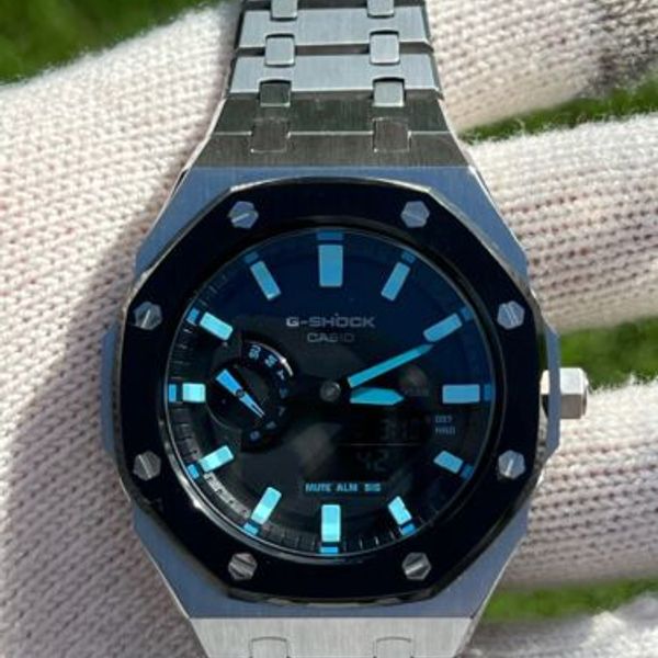 Casio G-Shock (Casioak) Modified AP Style Watch - Stainless Steel ...