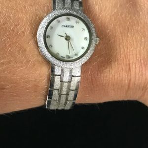 CARTIER 925 ARGENT PLAGUE OR G 20M 21 050399 LADIES WATCH