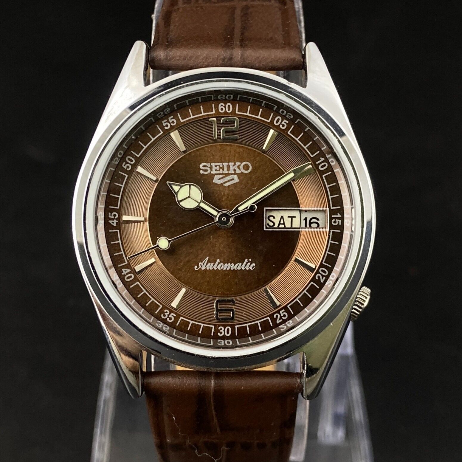 Vintage Seiko 5 Automatic Cal.6309A 17 Jewels Day-Date Men's Wrist