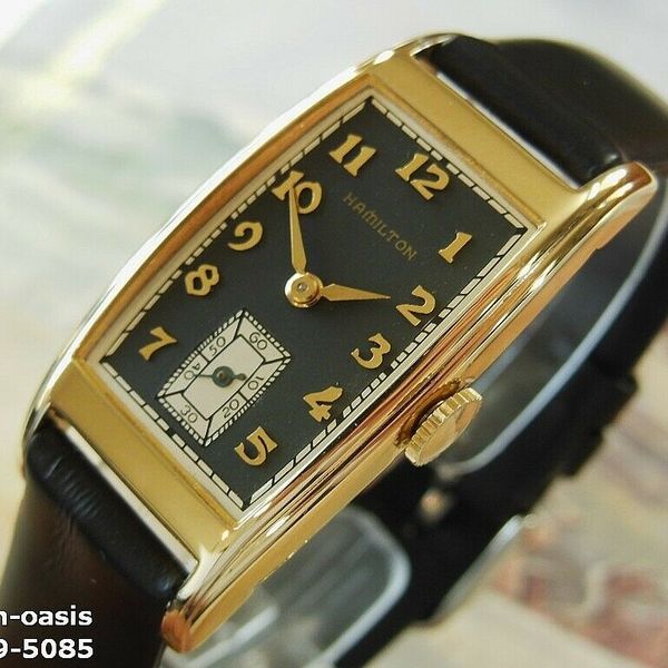 1942 Vintage HAMILTON Yorktown, Stunning Black Dial, Serviced