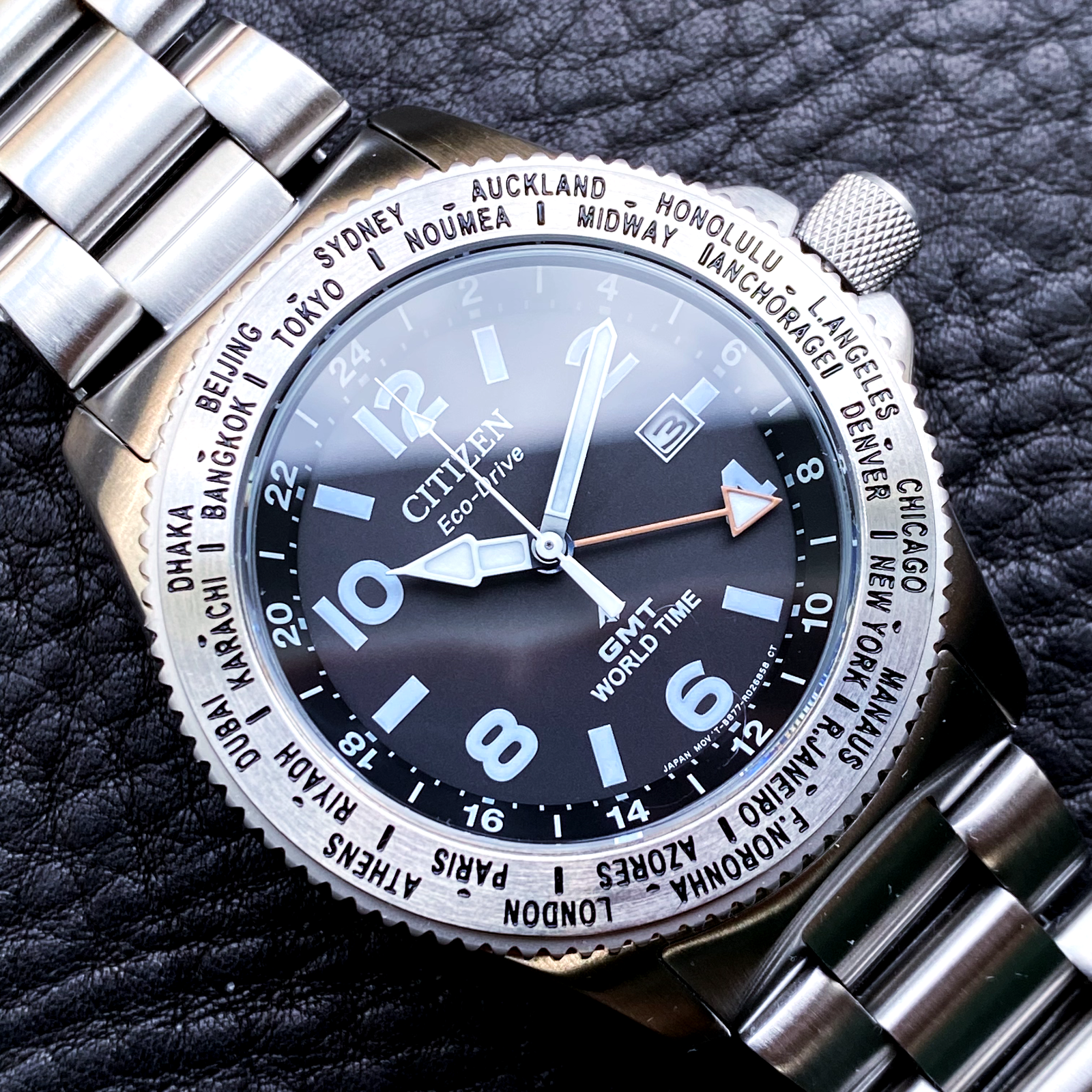 NEAR MINT* CITIZEN PROMASTER GMT B877-R011618 GN-4-S SOLAR ECO