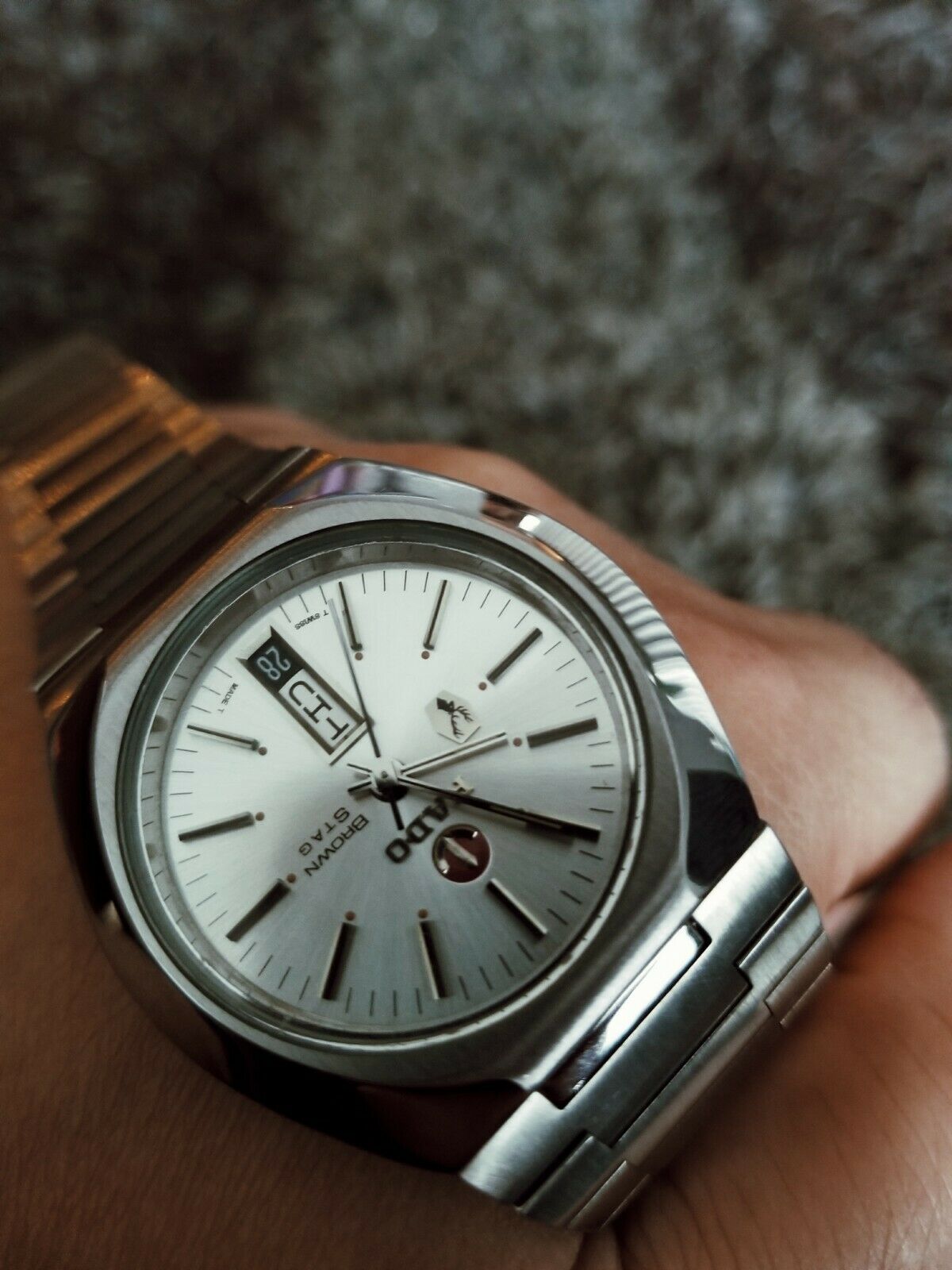 Rare Vintage Rado Brown Stag Automatic Watch ETA 2789