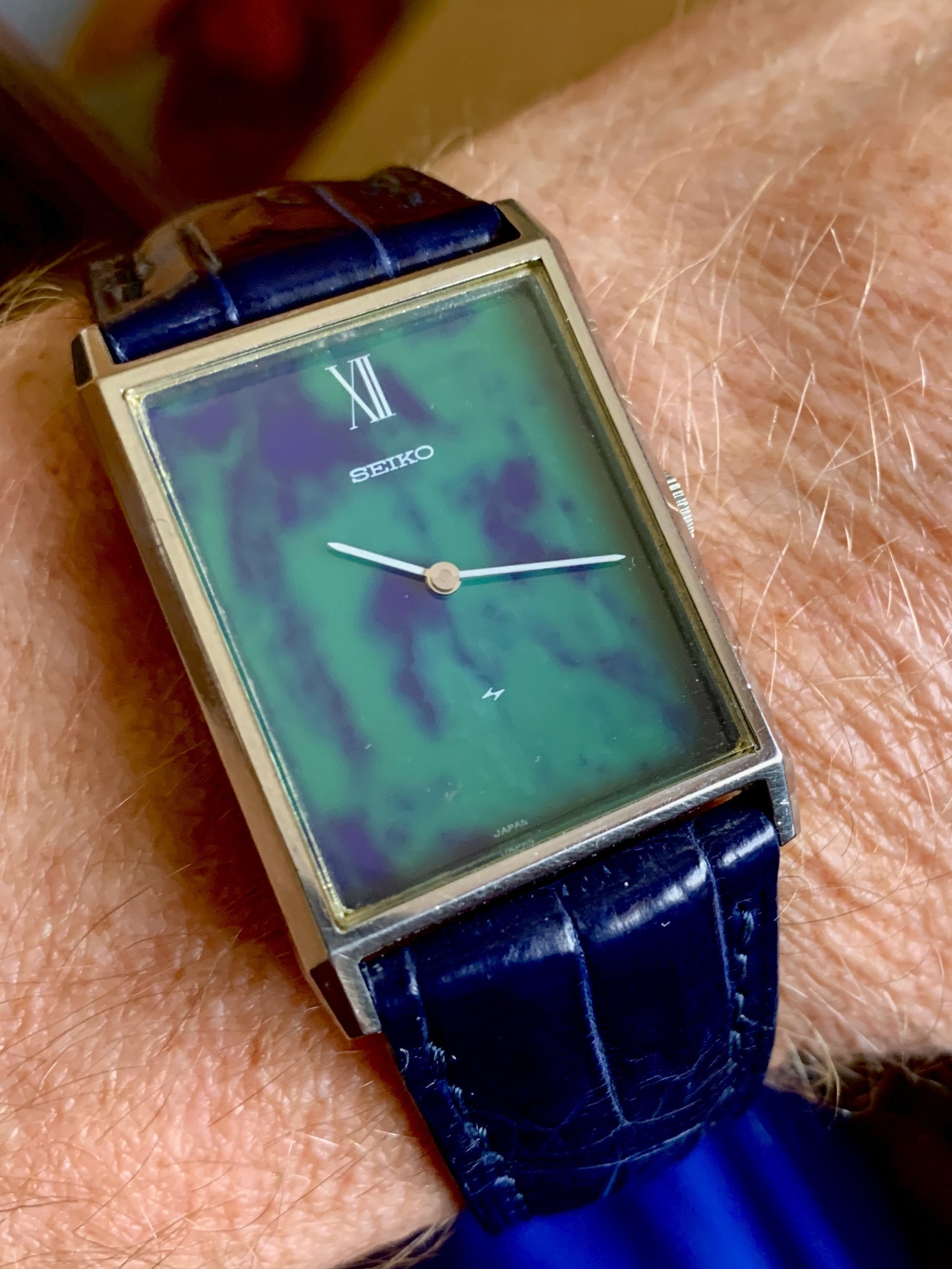 Seiko 2220-3410 Azurite Dial Tank | WatchCharts Marketplace