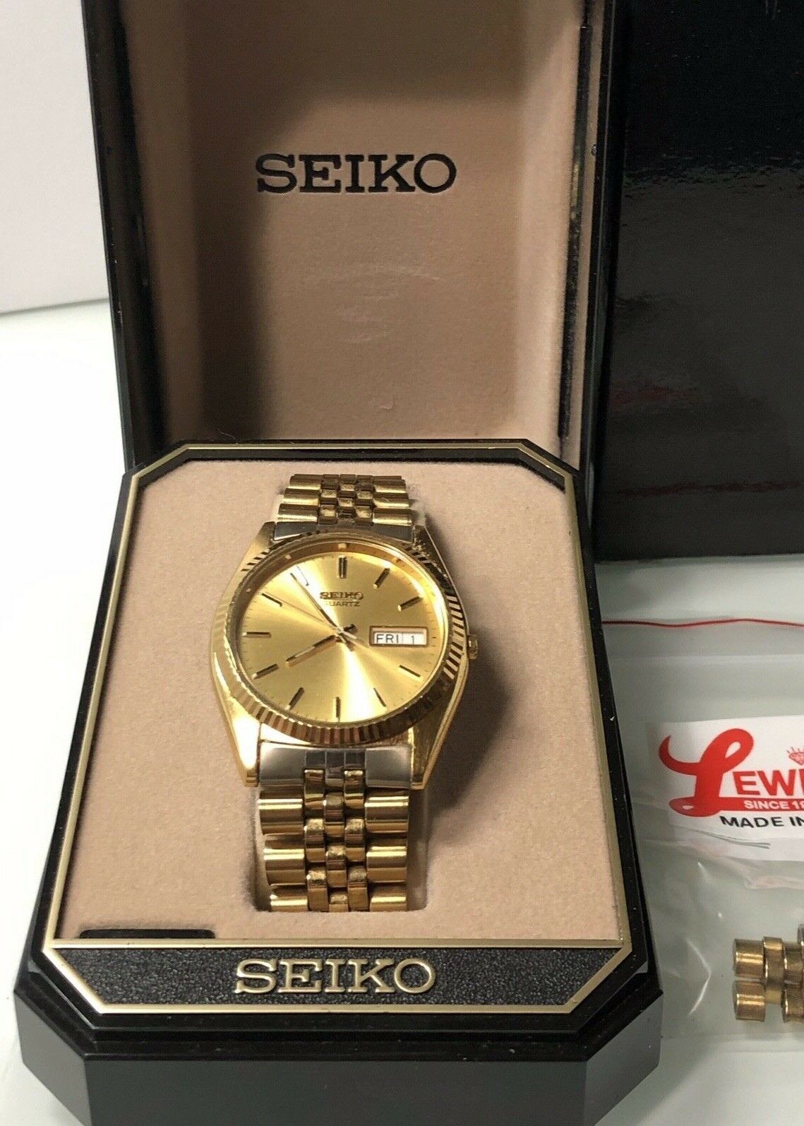 seiko men's sgf206 gold-tone stainless steel dress watch Seiko Men's SGF206 Gold-Tone Stainless Steel Dress Watch, Black/Black,  Standard, Quartz Movement : Seiko: Amazon.sg: Fashion