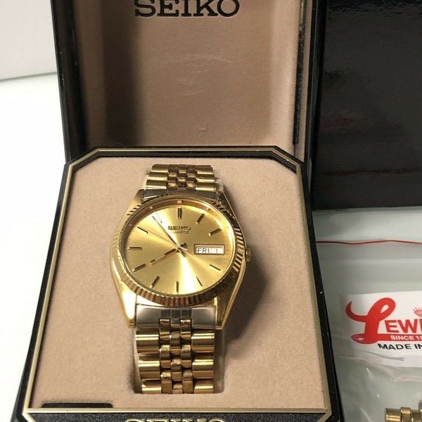 Seiko SGF206 Gold-Tone Stainless Steel Watch, New Battery, Original Owner  In Box | WatchCharts