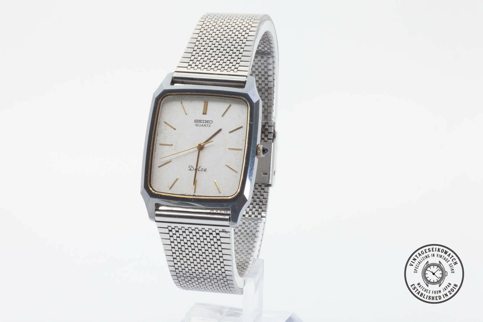 VINTAGE SEIKO QUARTZ DOLCE 7731-5040 MENS WATCH SUPER HARD ALLOY 