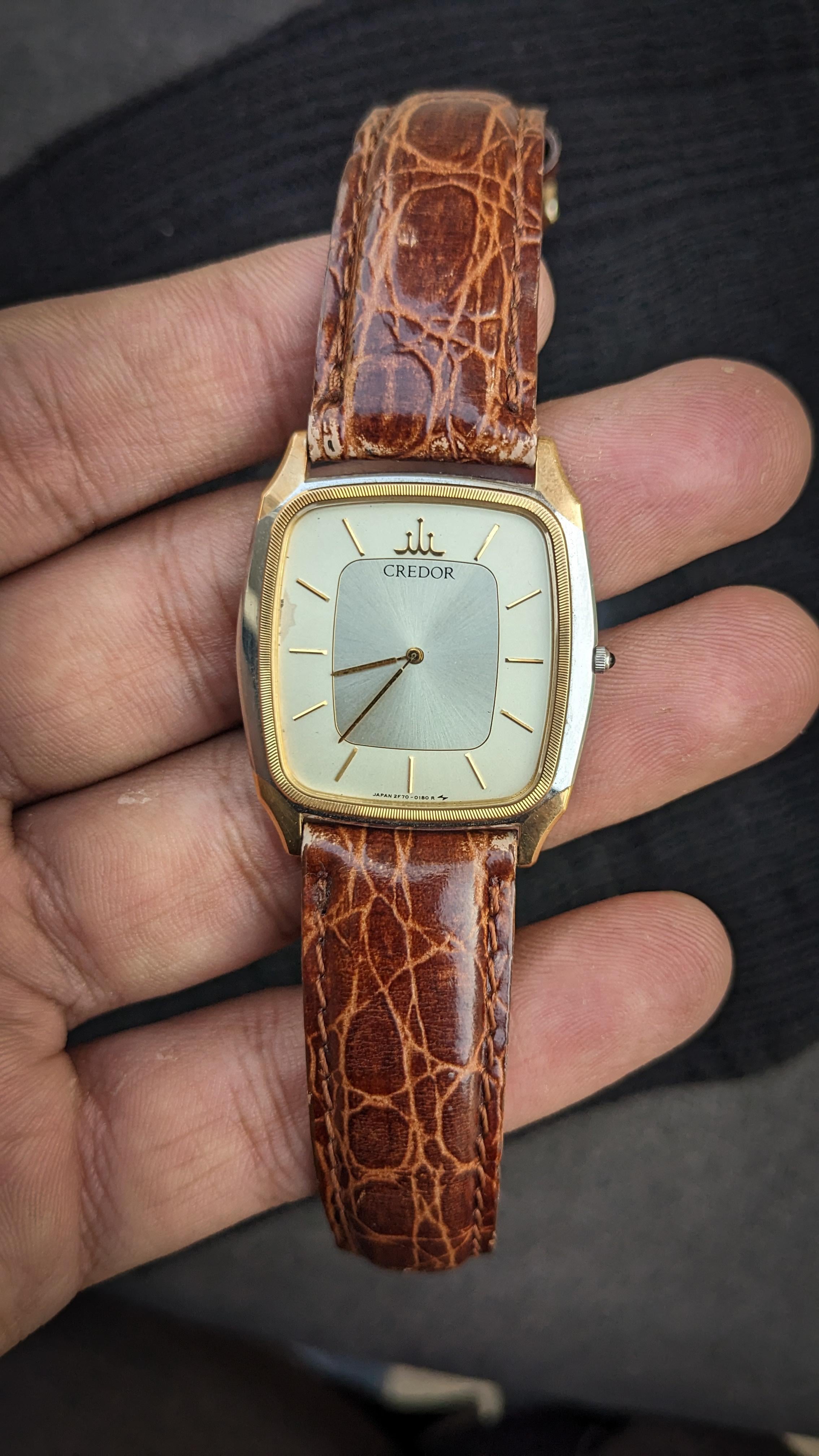 WTS] Seiko CREDOR 1990's 14k ✨Gold Bezel and nickel alloy