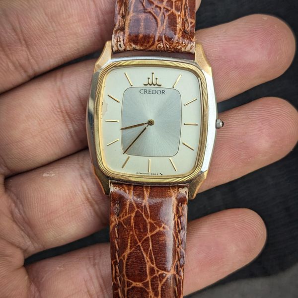 WTS] Seiko CREDOR 1990's 14k ✨Gold Bezel and nickel alloy