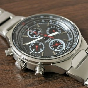 SEIKO 7T34-0AA0 パイロットウォッチ クロノグラフ デイト Seiko FlightMaster 7T34 0AA0 Chronograph Pilot Watch