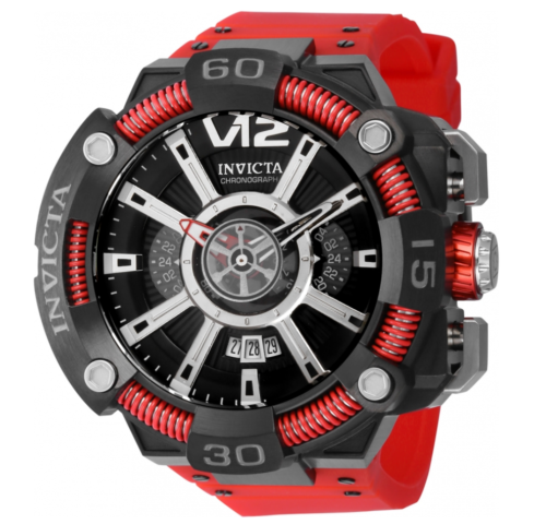 Invicta black discount and red watch