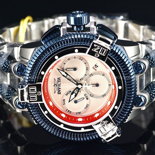 Invicta Men's 50mm Reserve King Python Swiss Chronograph Silver Dial SS ...