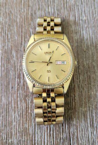 Seiko SQ Quartz 5Y23 8A60 A4 Men s Watch Gold Color WatchCharts