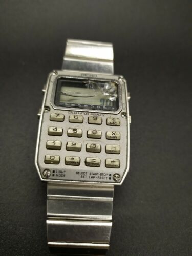 Vintage 1980's Seiko C515-5000 Calculator Memory Men's Quartz