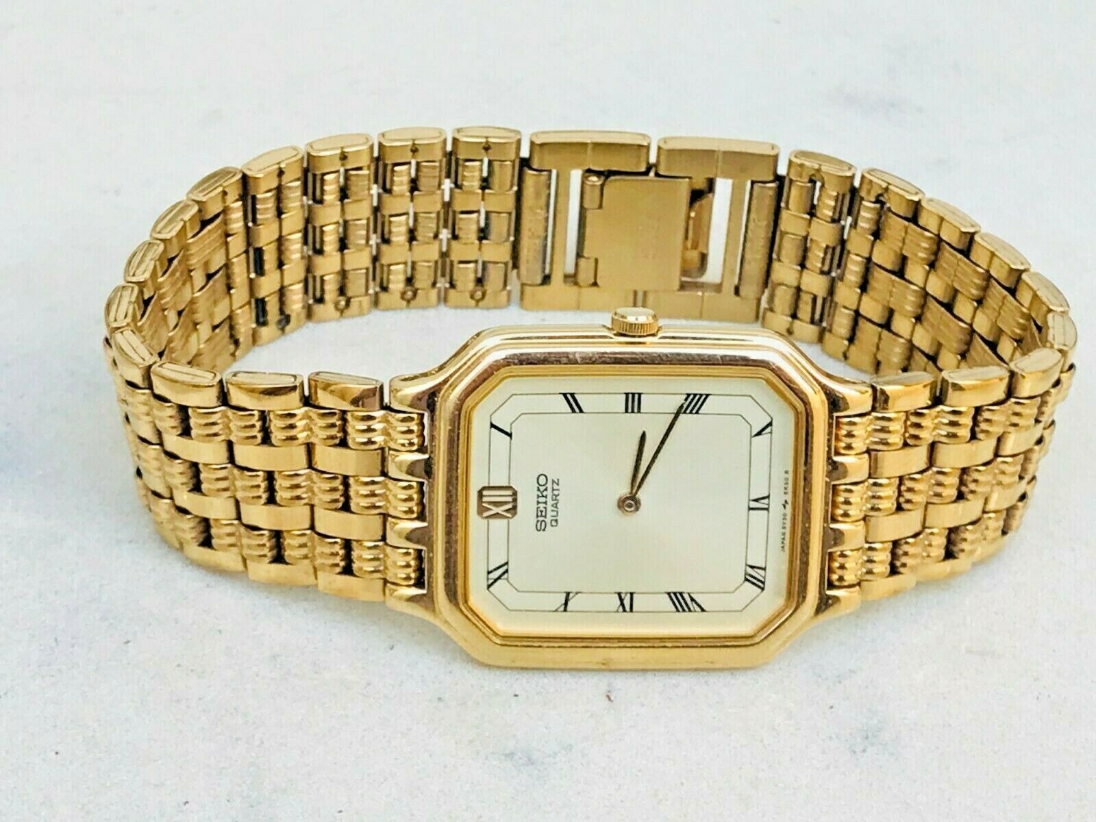 Vintage Seiko 5Y30-5D60 Gold-Plated ultra Thin Men's Quartz Watch |  WatchCharts