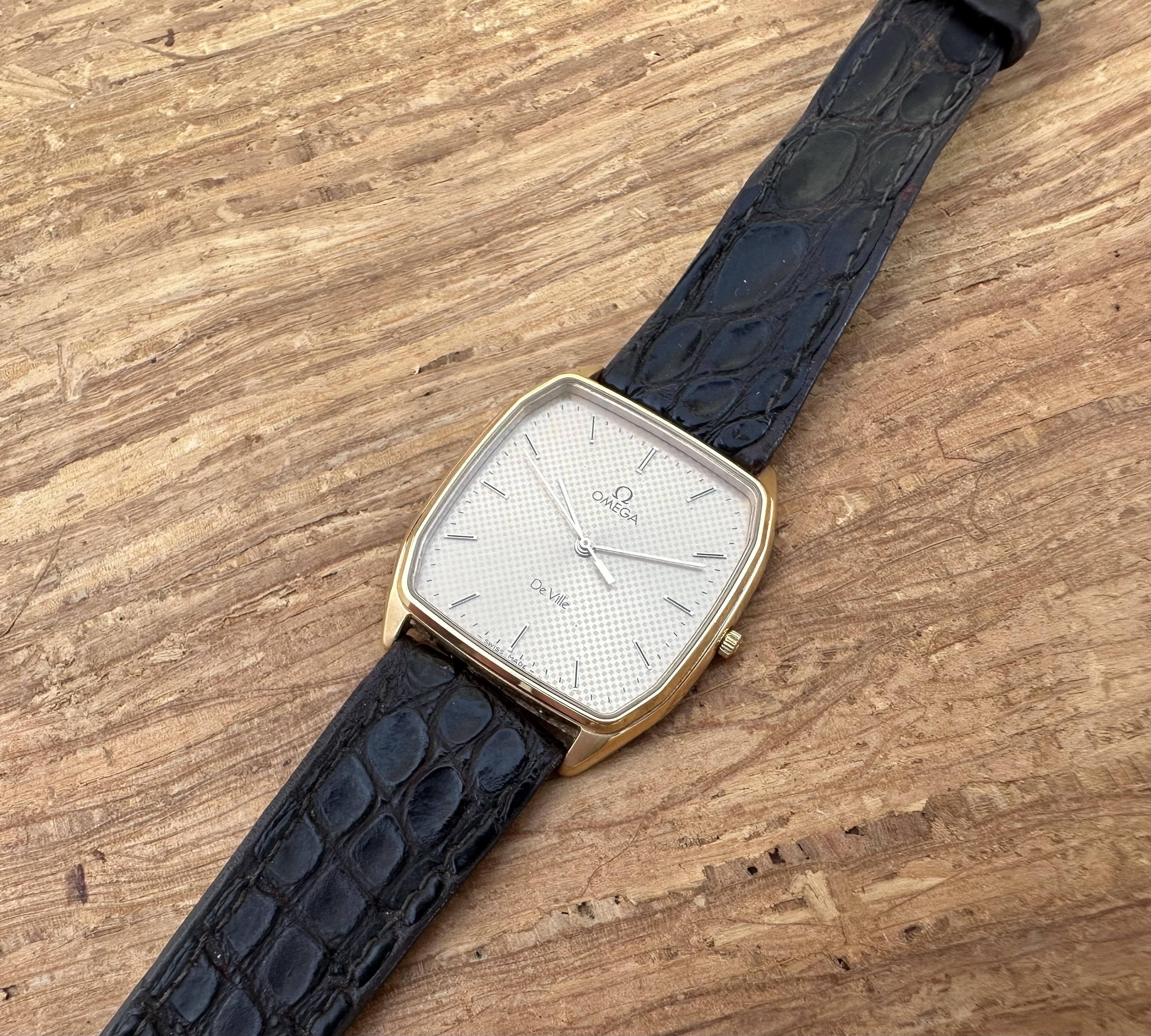 WTS Vintage Superb Gold Plated Omega De Ville 1417 Rare Dial