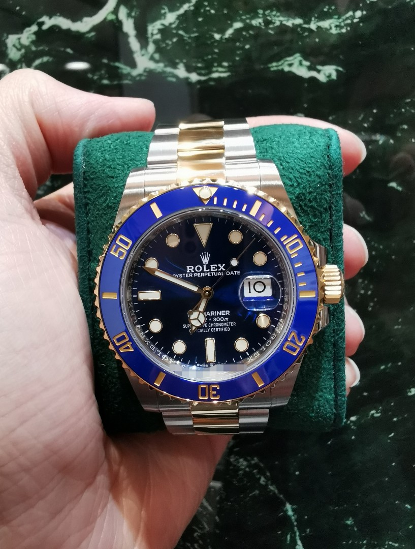 Rolex submariner half outlet gold blue