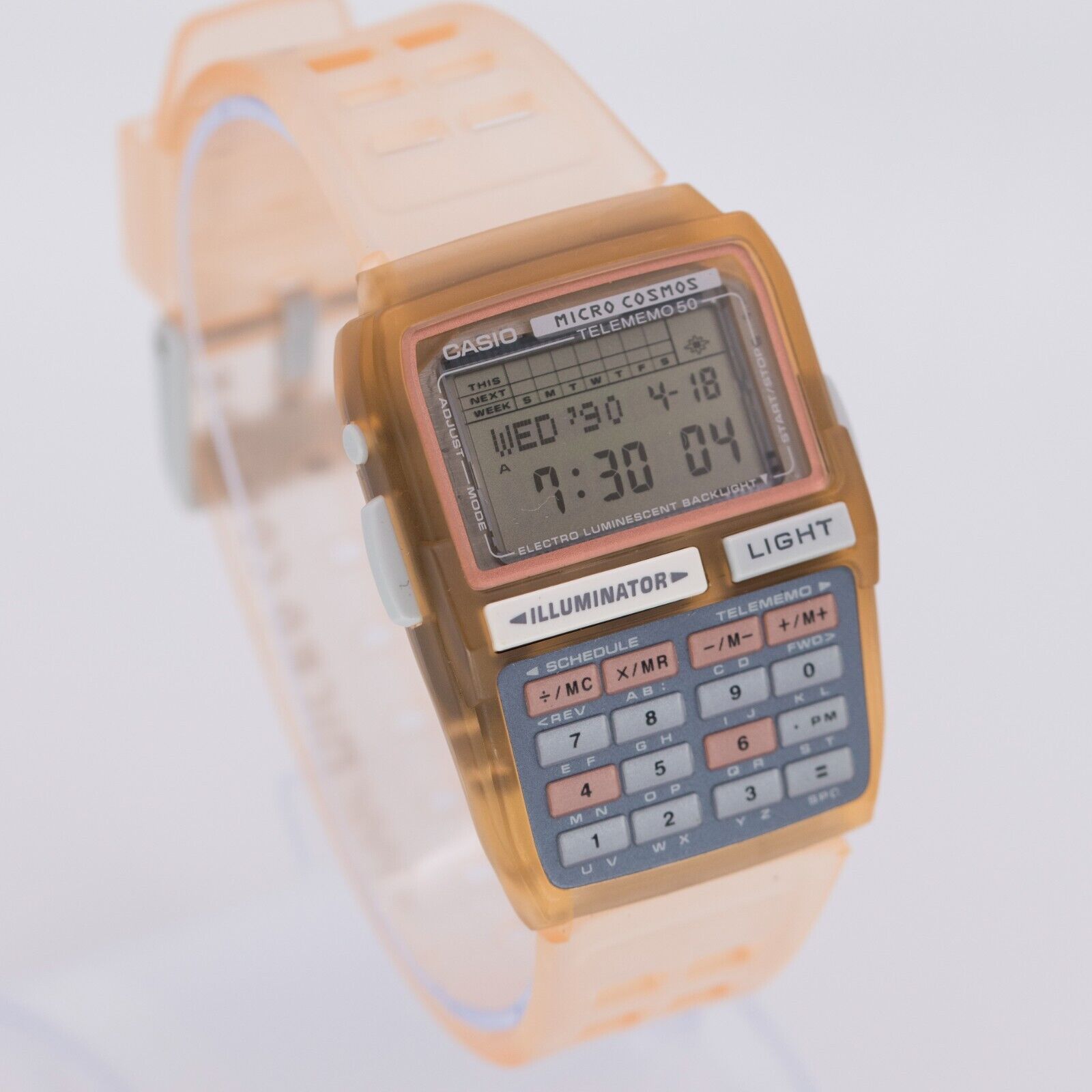1997 CASIO DBC-63 MICRO COSMOS ROSE VINTAGE DIGITAL CALCULATOR