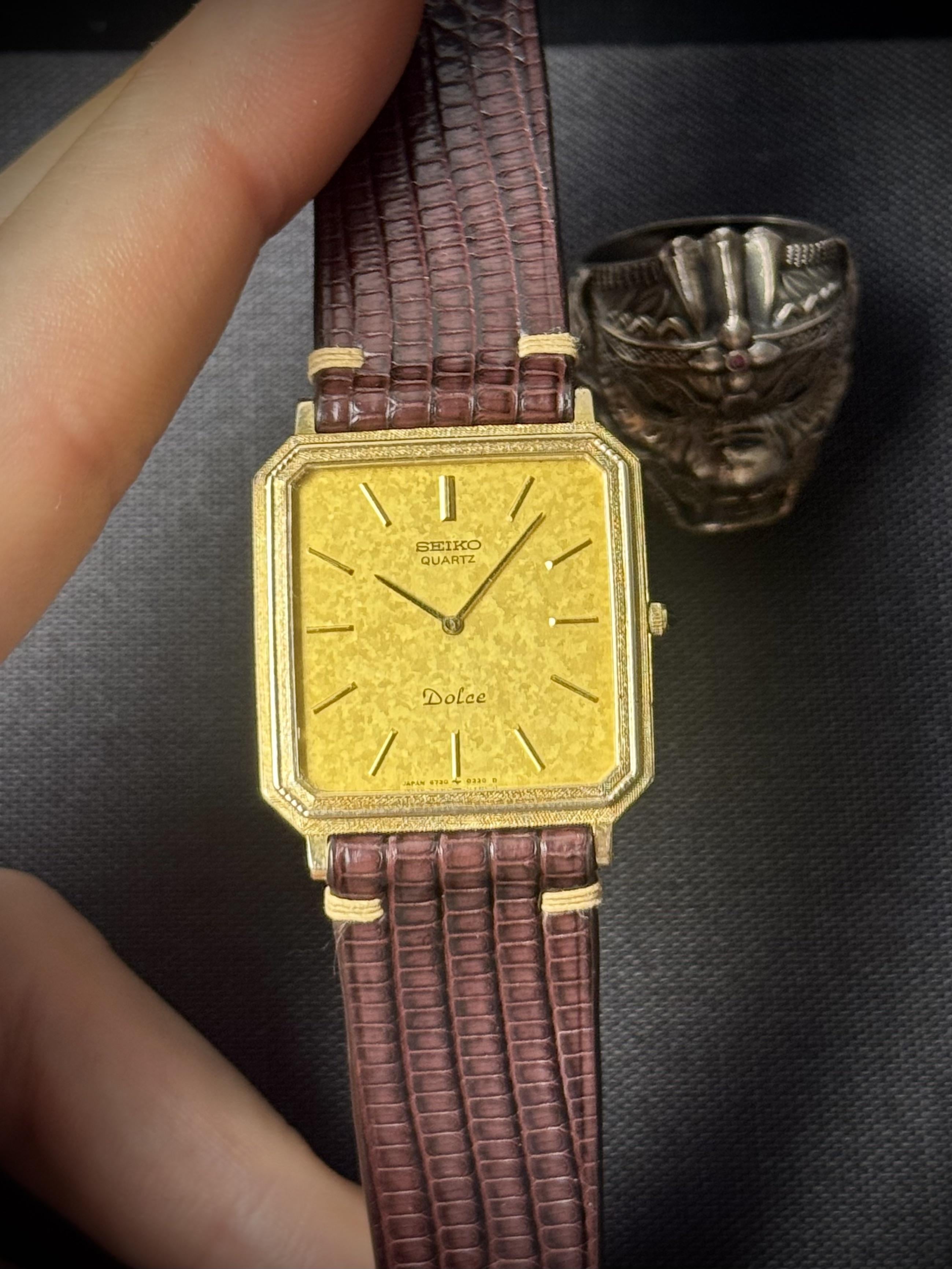 WTS] 1983 Seiko Dolce 6730-5160 10k solid gold and textured