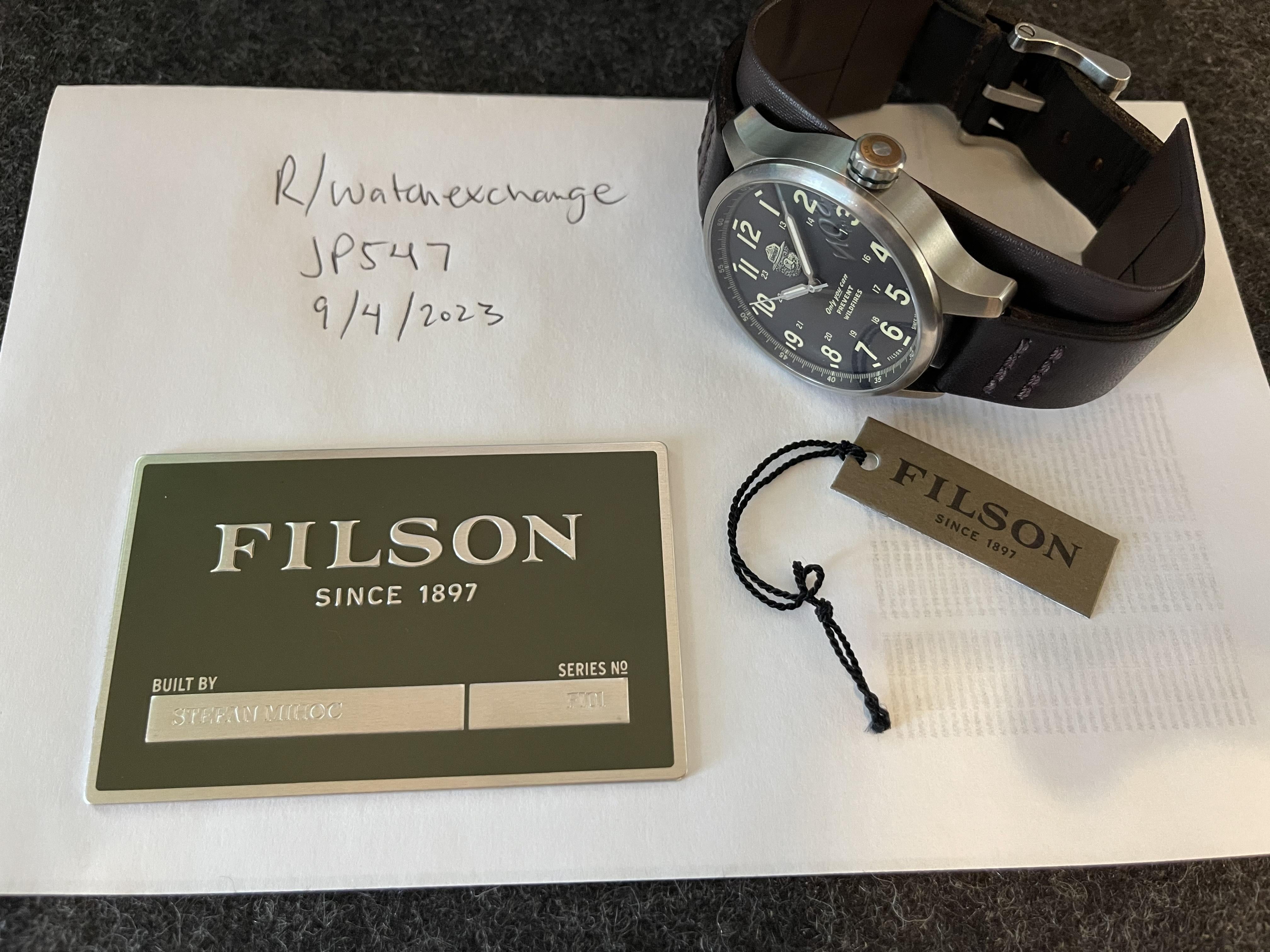 Filson smokey bear shop watch for sale ebay