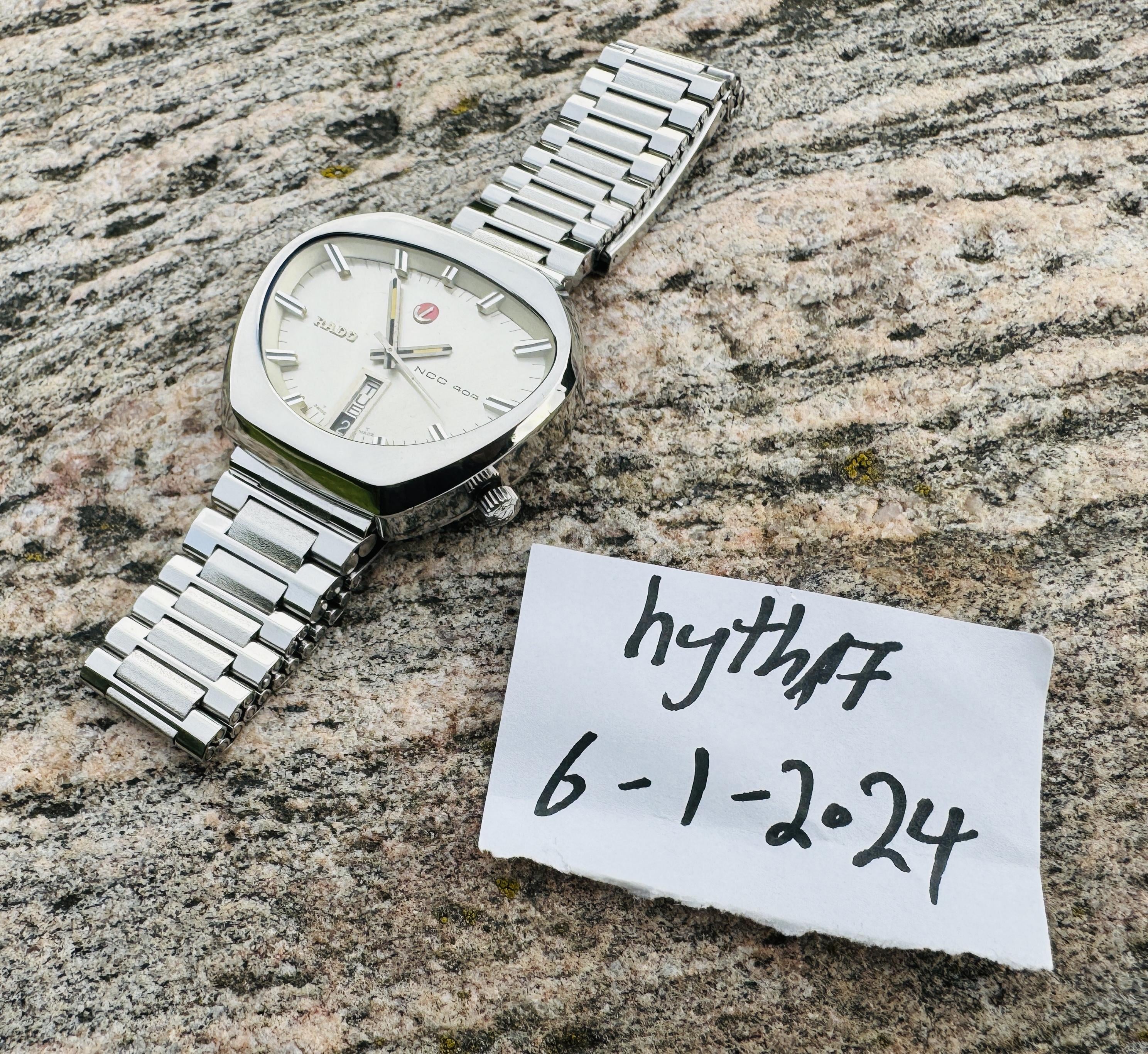 WTS]EXCELLENT RARE RADO NCC 404 Cobra Case Automatic Watch $399
