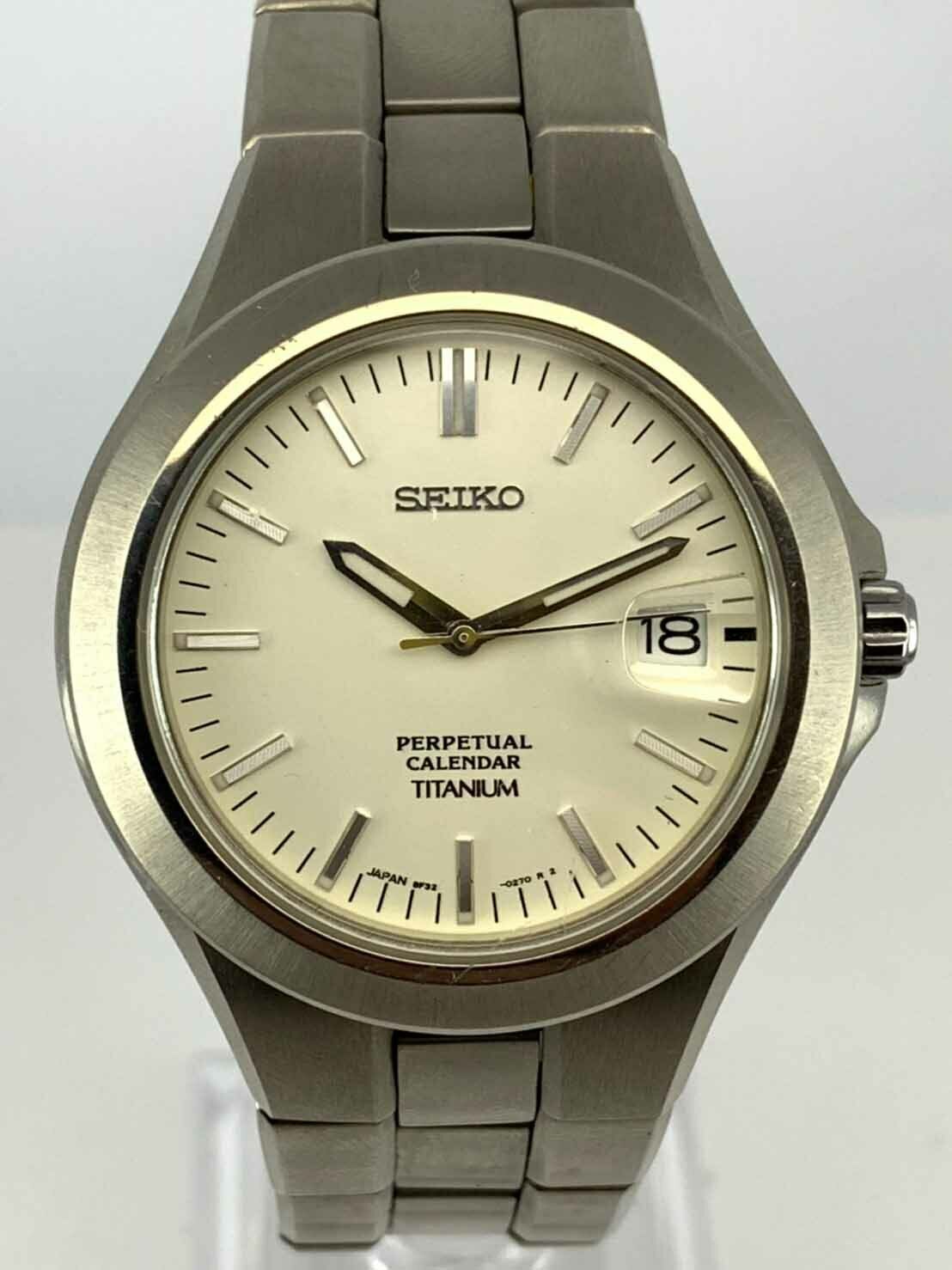 SEIKO Perpetual Calendar 8F32-0220 Quartz Wrist Watch Japan | WatchCharts  Marketplace