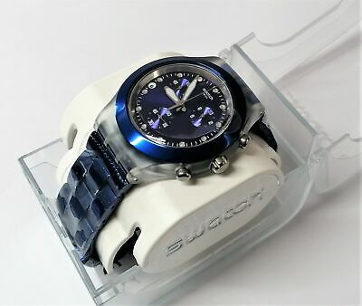 SWATCH IRONY DIAPHANE CHRONO 2011 - SVCK4055AG - FULL BLOODED NAVY - Used SWATCH IRONY Diaphane CHRONO 2011 - SVCK4055AG - FULL  main image 2