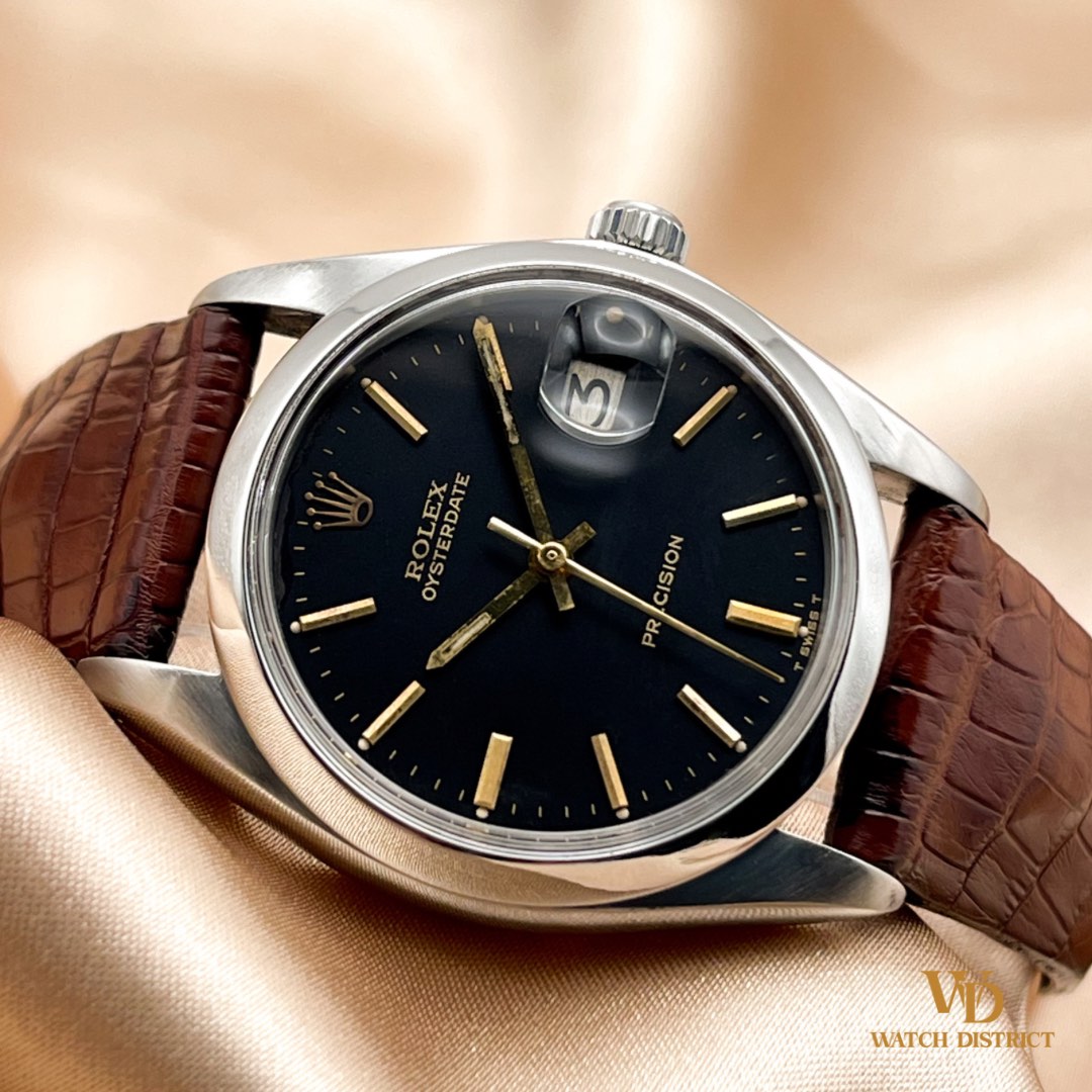 Rolex oysterdate 2024 precision black dial