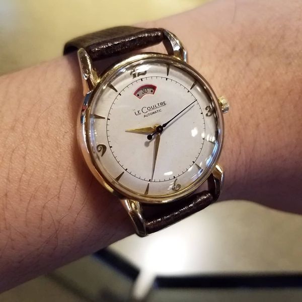JLC LeCoultre power reserve automatic vintage (14k gold w/ presentation ...
