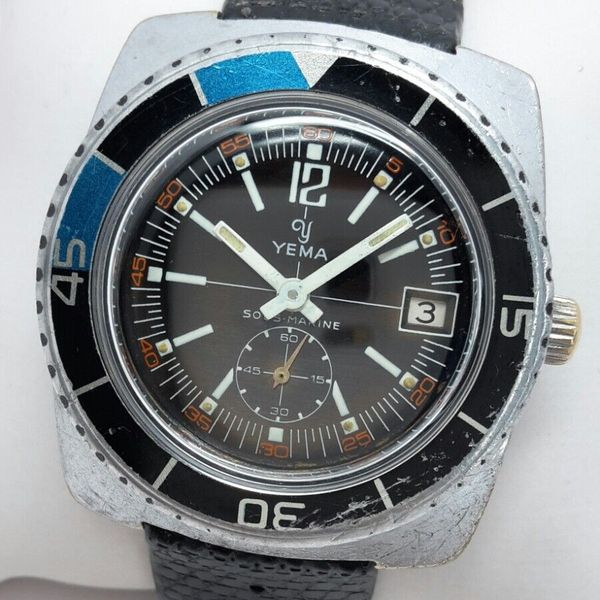 Montre Vintage Yema Junior Sous Marine - Ancien Modèle, Fonctionne, Unisexe Adulte, Occasion