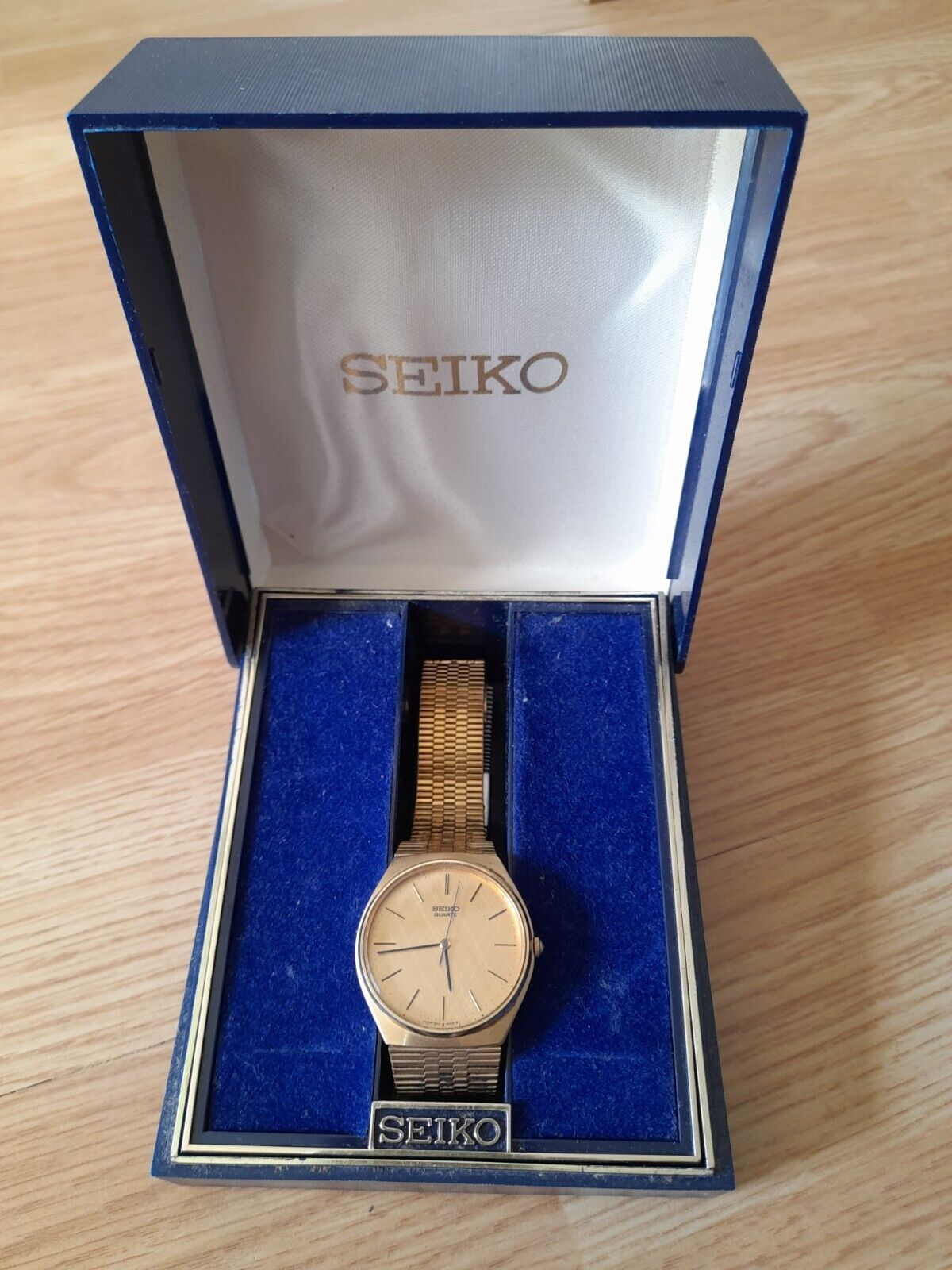 Mens Vintage Seiko Quartz Watch 7810-8019 B1 in Original Box