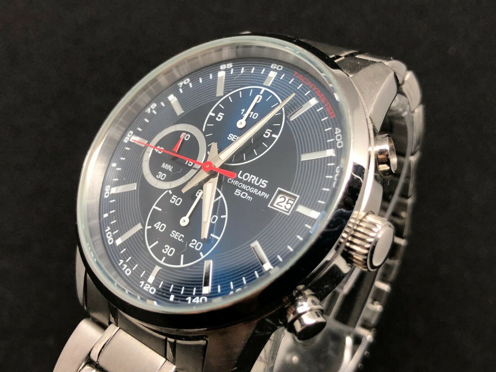 Lorus By Seiko Gents Classy Chronograph VD57-X088 Watch Stainless 