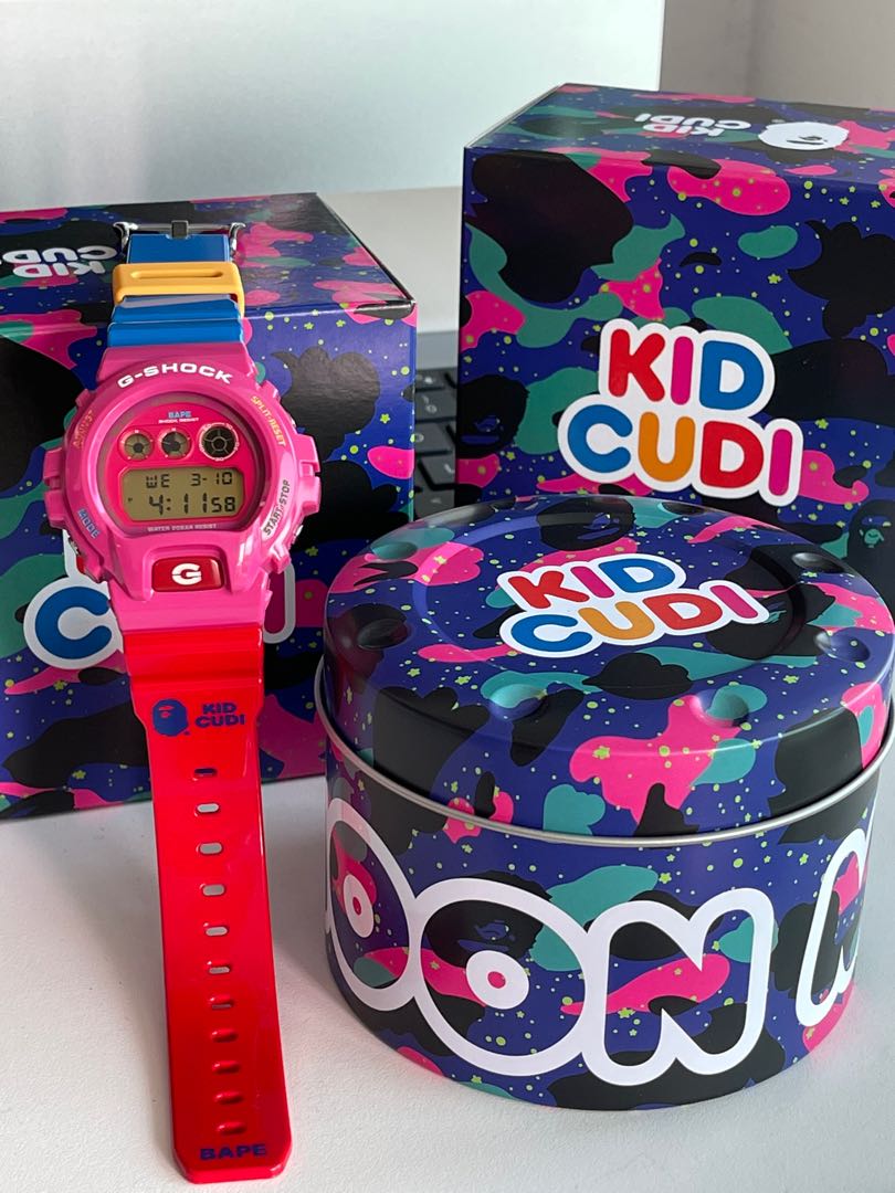 RARE LIMITED EDITION A BATHING APE ( BAPE ) x G-SHOCK X KID CUDI  DW-6900CUDI204 COLLABORATION WATCH 