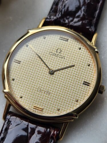 Vintage 1984, GOLD PLATED, OMEGA DE VILLE MENS QUARTZ WATCH, 191.0229, Cal  1455 | WatchCharts Marketplace