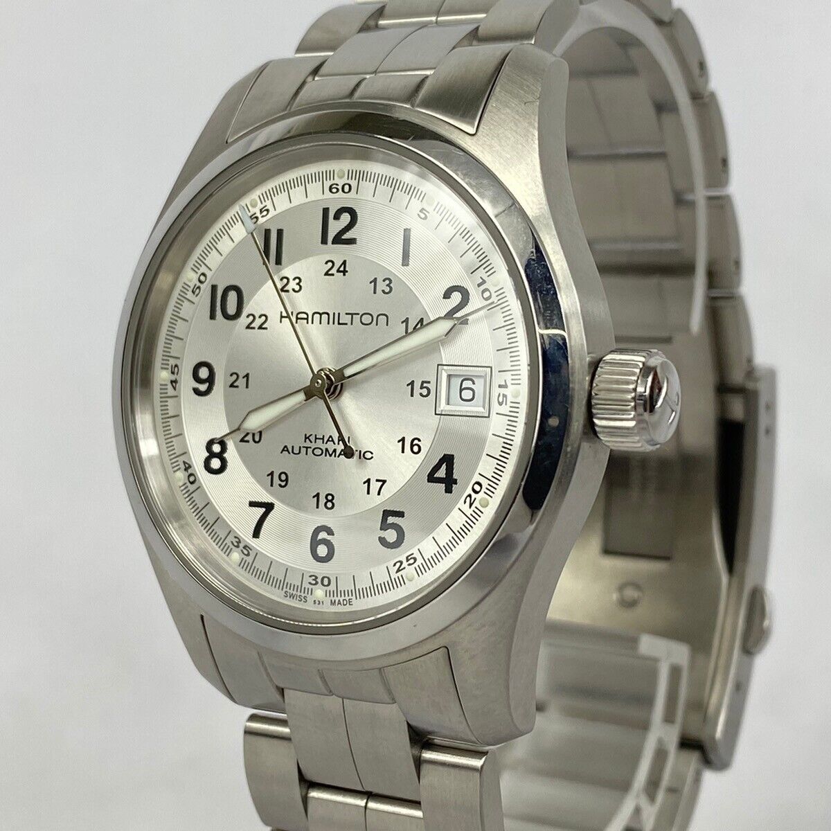 HAMILTON Khaki H704450 Automatic Field Watch Silver Dial Swiss 
