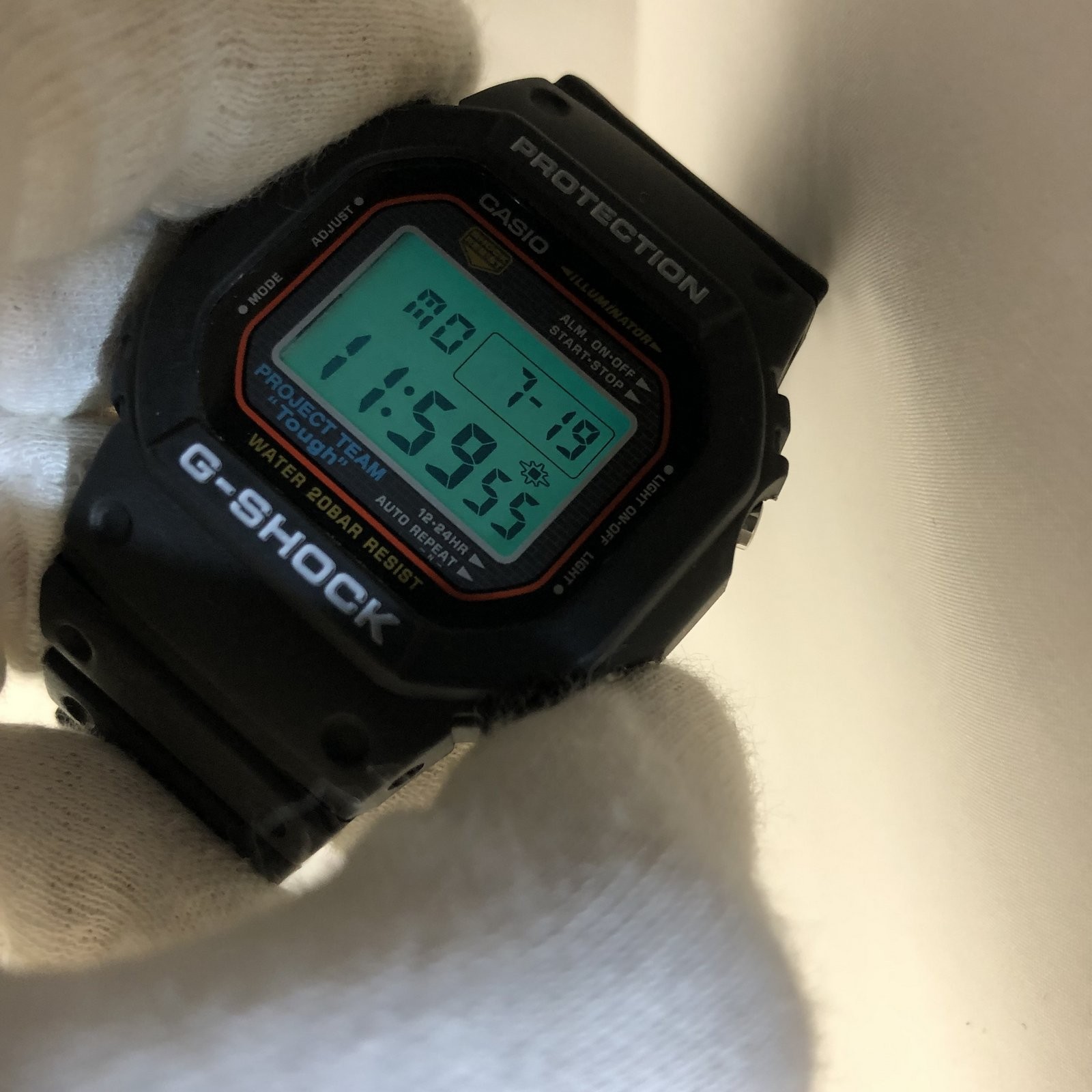 G-SHOCK G-SHOCK CASIO Casio watch DW-5000SP-1JR 20th anniversary 20th speed  origin return model digital quartz special commemorative engraved black  men's rare rare collection screw back with special box T Higashi Osaka store