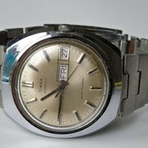 Vintage Retro Timex Automatic Day Date Stainless Steel Watch 47952 10977  Working | WatchCharts