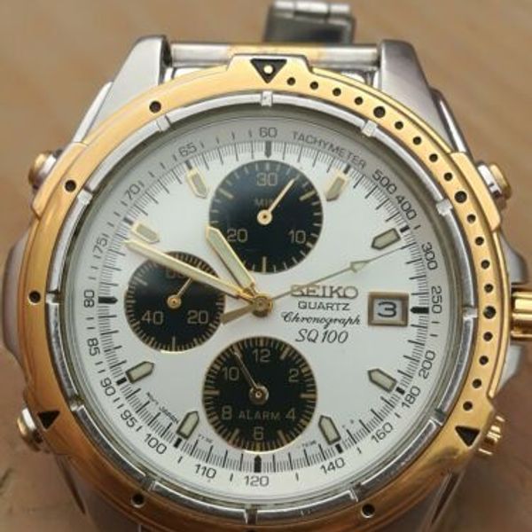 Vintage Seiko Quartz Alarm Chronograph 7t32 7c40 Watchcharts 0307