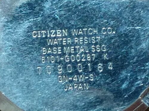 Citizen watch co water online resist base metal ssg