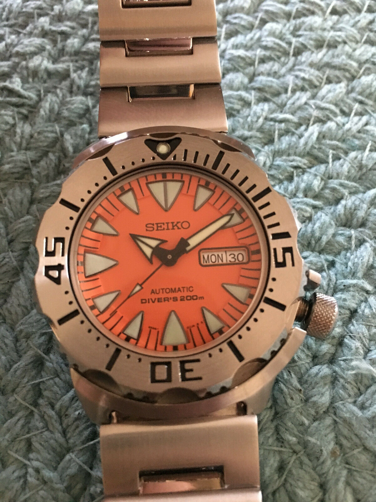 Seiko 2nd Generation Orange/Black Monster (SRP315)