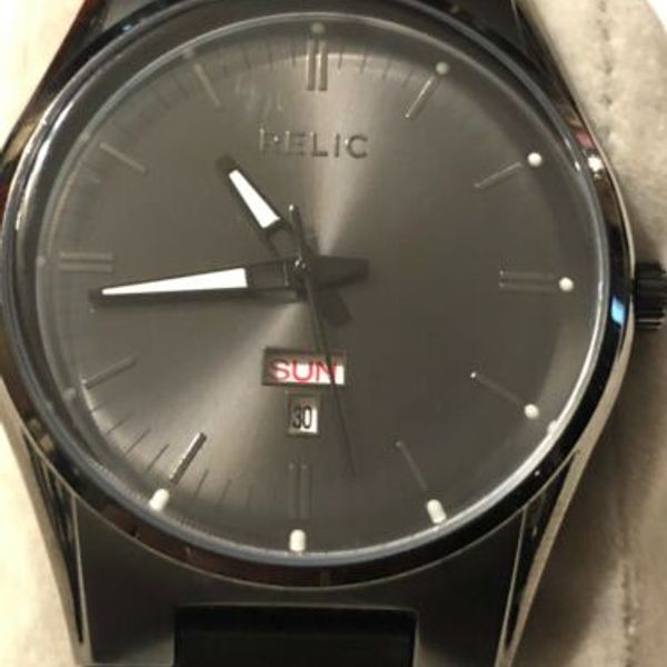 Relic Men's Black Watch ZR12124 New Battery-beautiful.no Box ...