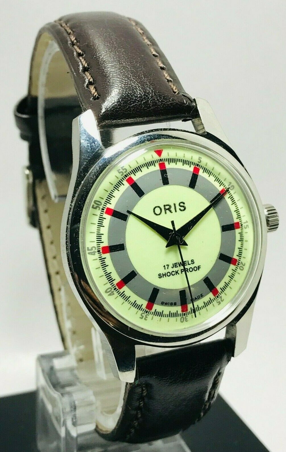 Vintage Oris Radium Dial Wrist watch Men S Gents FHF Movement ST