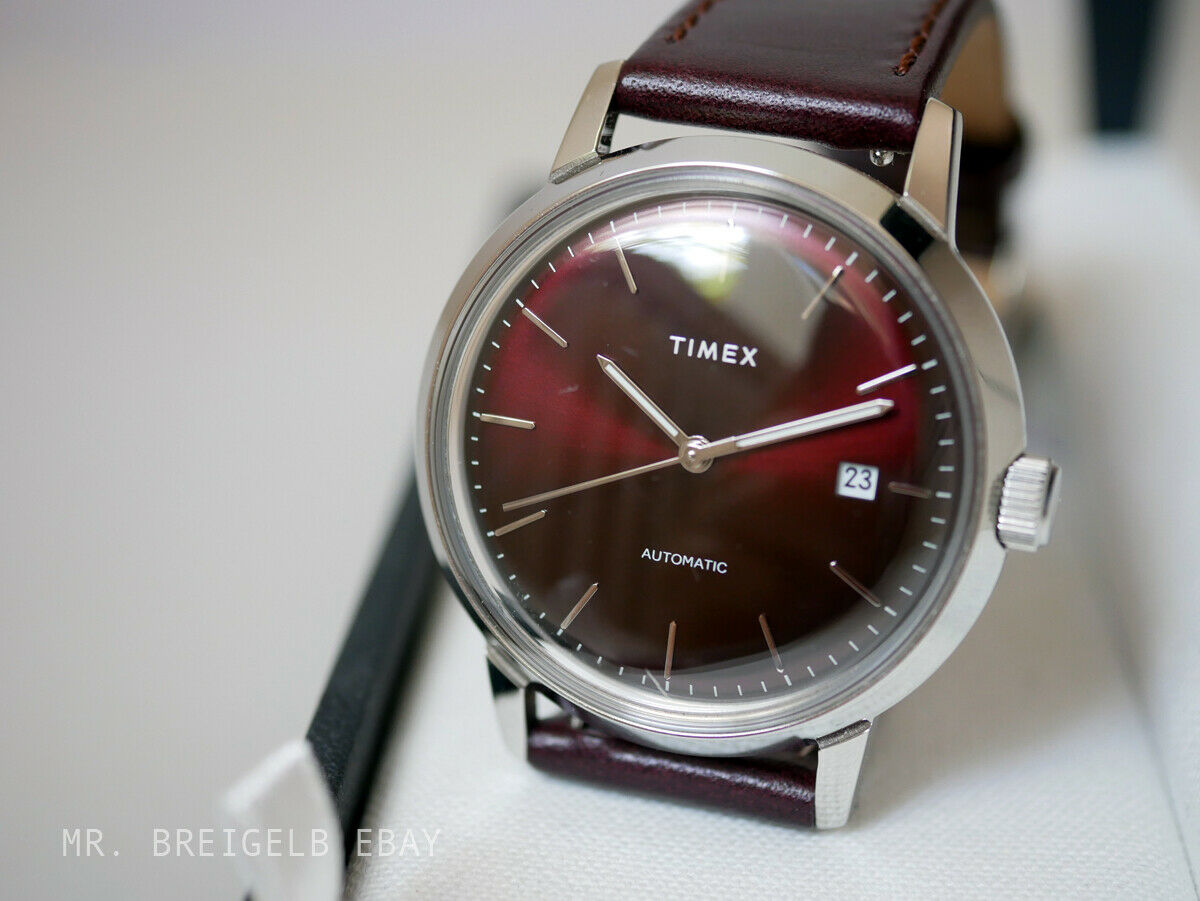 Timex marlin hot sale automatic burgundy