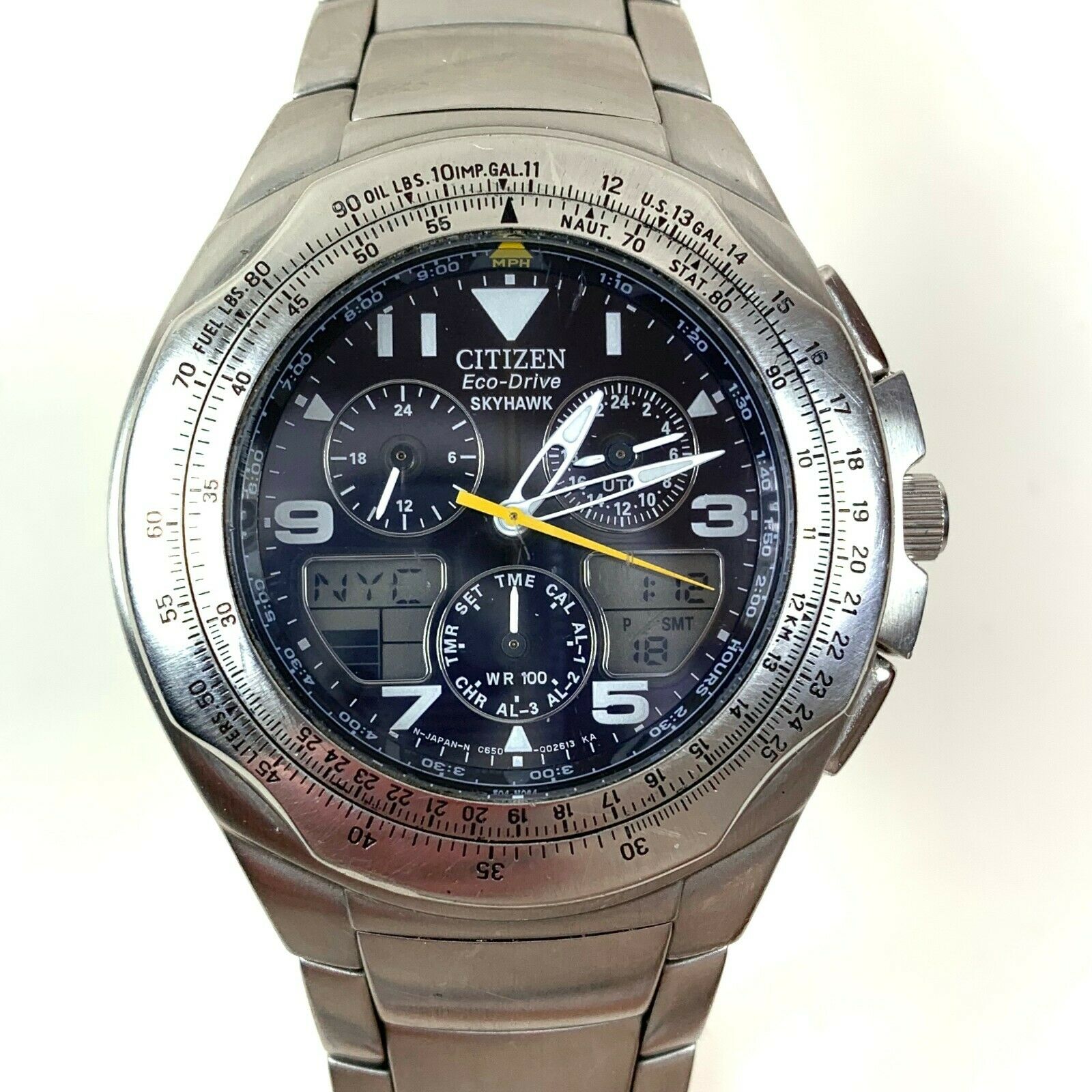 Citizen eco drive skyhawk set online time