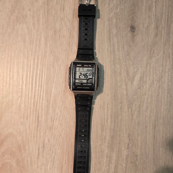 Vtg CASIO Watch Mens Atomic Radio Control Digital Wave Ceptor Outdoor ...