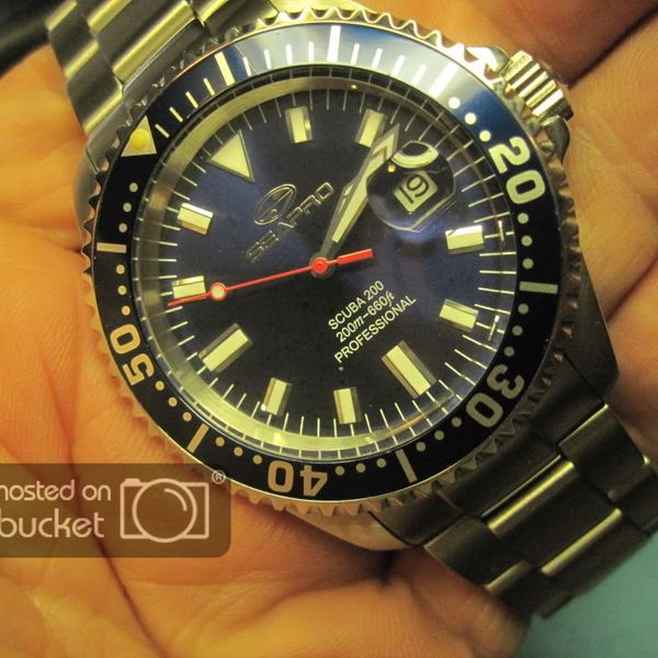 Seapro Men's Scuba 200 Chrono dive watch luxury designer silver