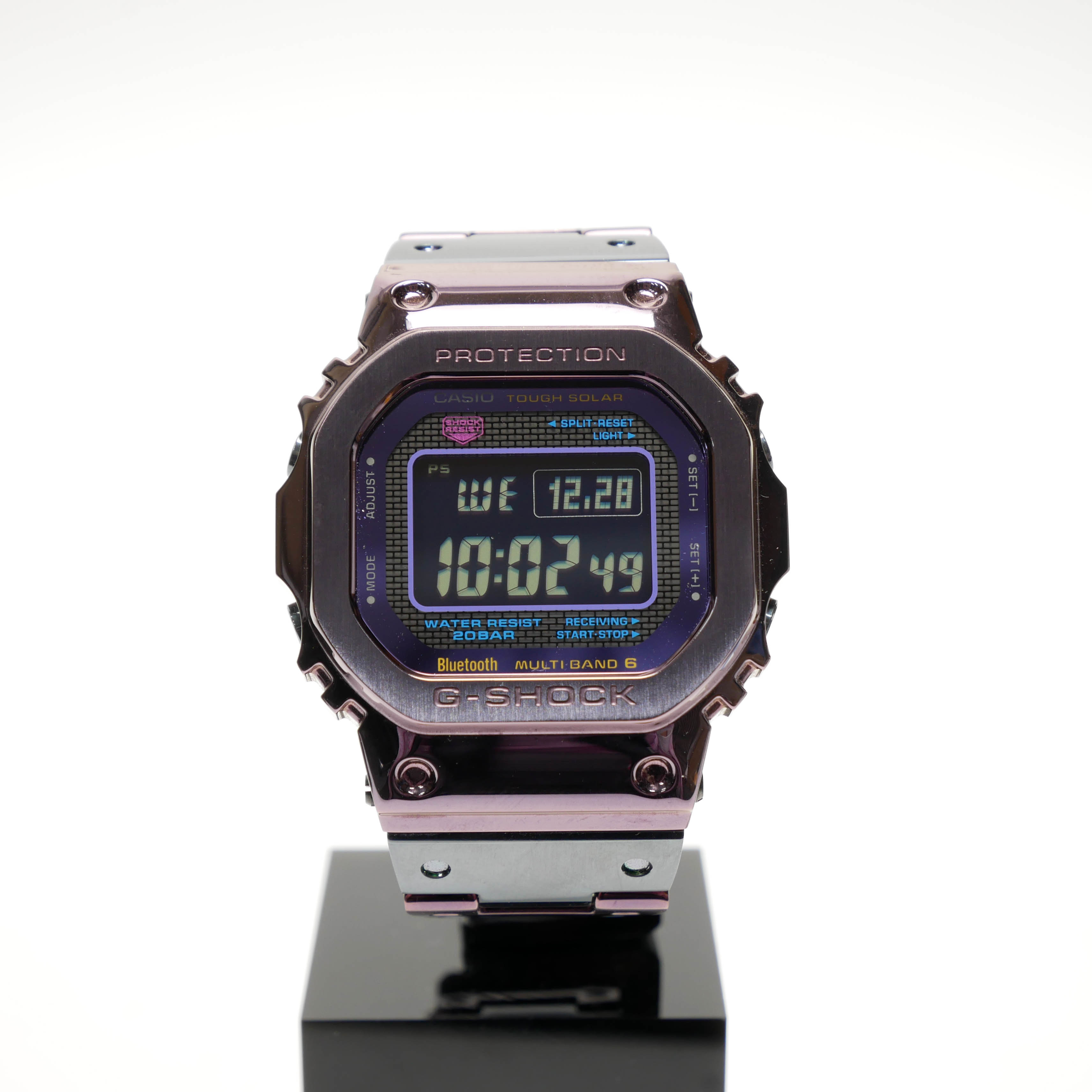 Used] [Very Good] G-SHOCK CASIO Casio FULL METAL Watch Men's Tough Solar  Bluetooth Shock Resistant Structure Multifunctional 20 ATM Water Resistant  Digital Dial Stainless Steel Purple/Blue GMW-B5000PB-6JF | WatchCharts