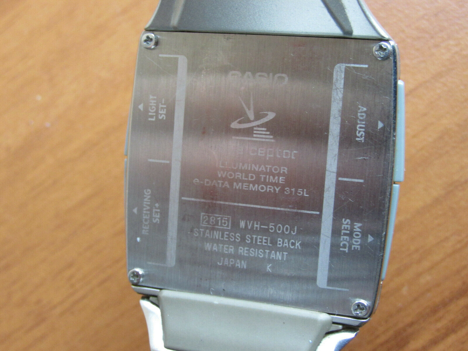 VINTAGE CASIO WVH-500J WAVE CEPTOR-USA/JAPAN SOLAR E-DATA SAPPHIRE