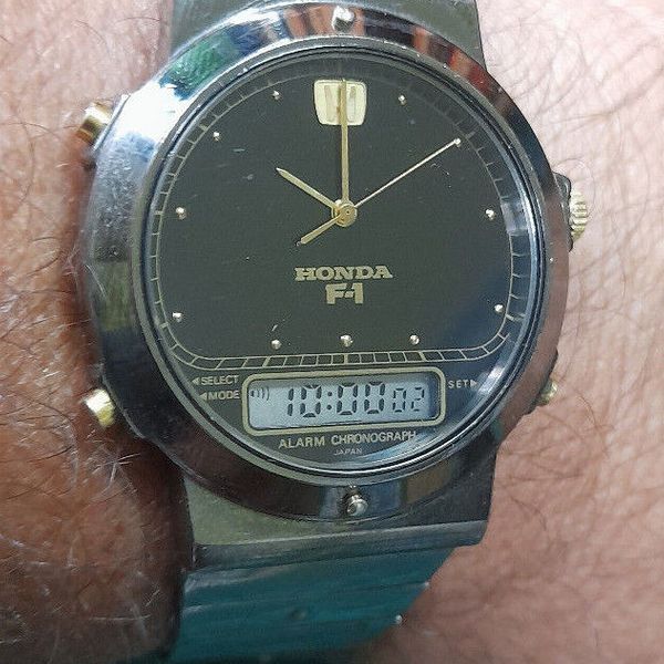Iper Rare Vintage (1987) HONDA F1 Watch Japan ANA-DIGI Iper Rare Vintage (1987) HONDA F1 Watch Japan ANA-DIGI